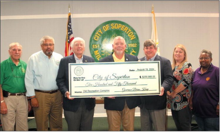 Soperton Receives $250,000 to Upgrade Recreation Department Soperton Receives $250,000 to Upgrade Recreation Department