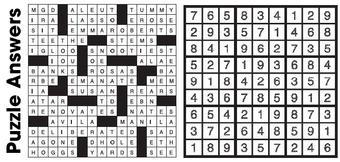 Puzzle Answers Puzzle Answers