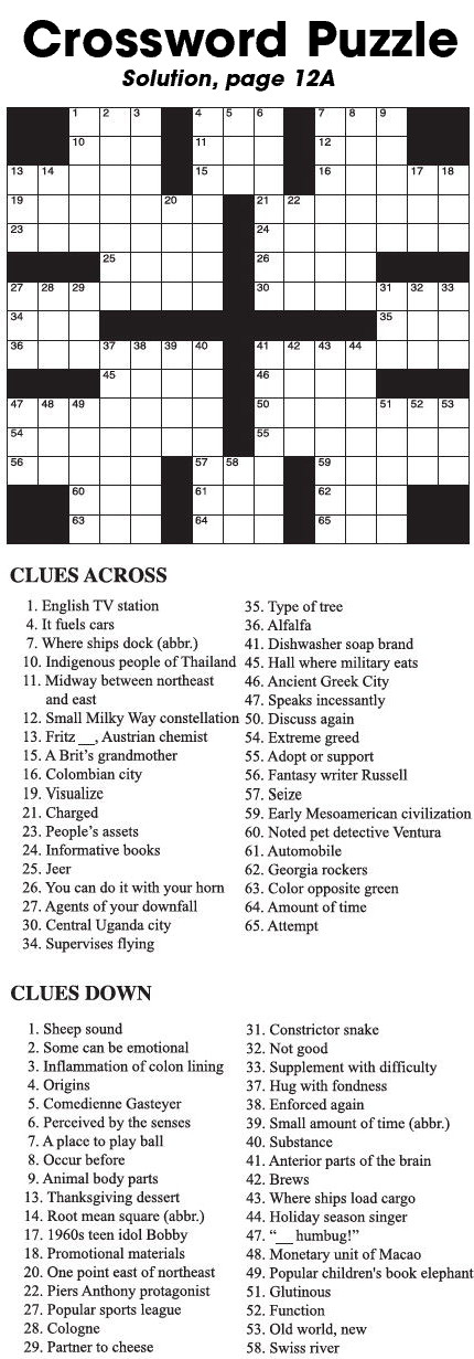 Crossword Puzzle