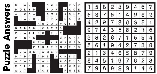 Puzzle Answers …. Puzzle Answers ….