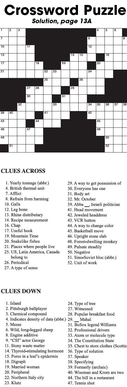 Crossword Puzzle