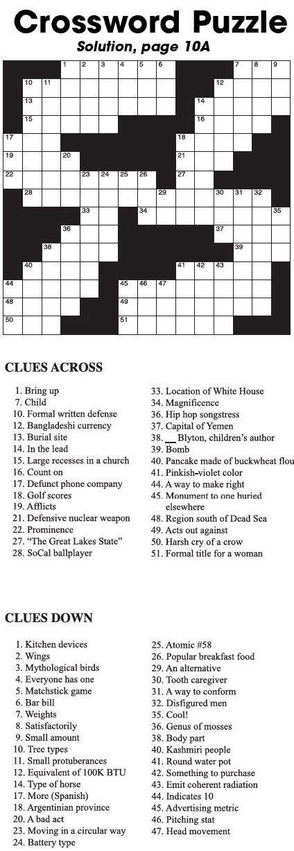 Crossword Puzzle Crossword Puzzle