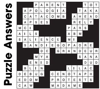 Puzzle Answers ….