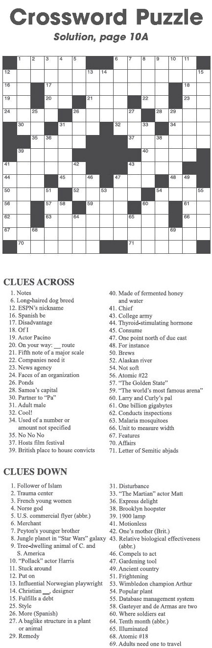 Crossword Puzzle