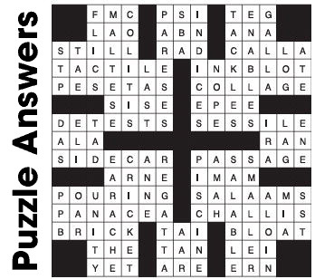 Puzzle Answers ….