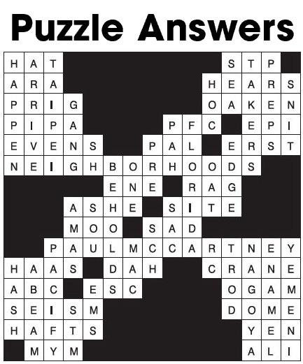 Puzzle Answers