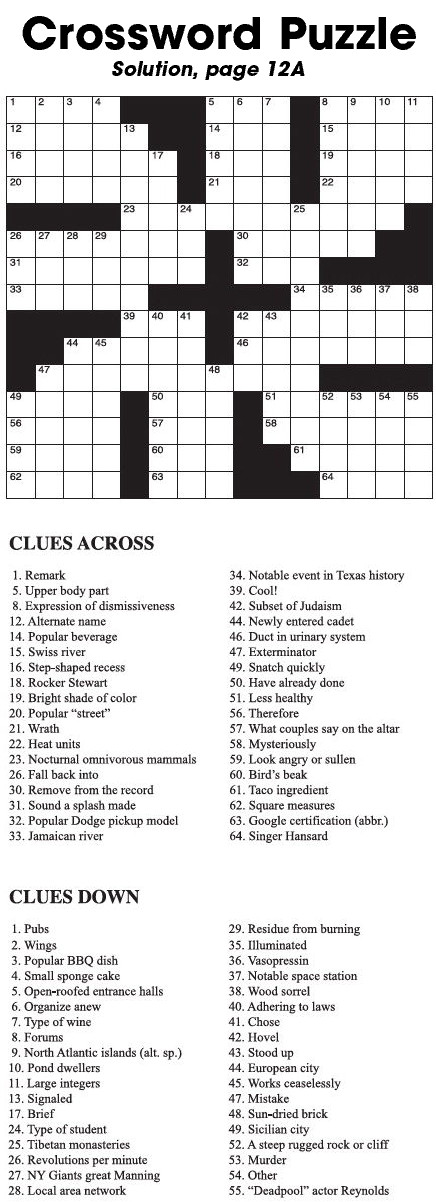 Crossword Puzzle Crossword Puzzle