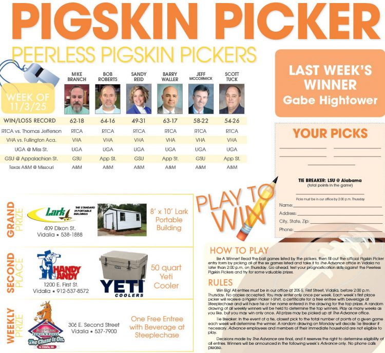 LAST WEEK’S  WINNER