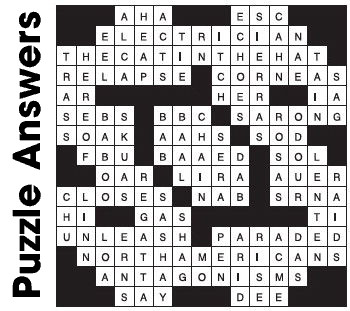 Puzzle Answers ….