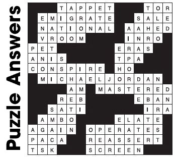 Puzzle Answers ….
