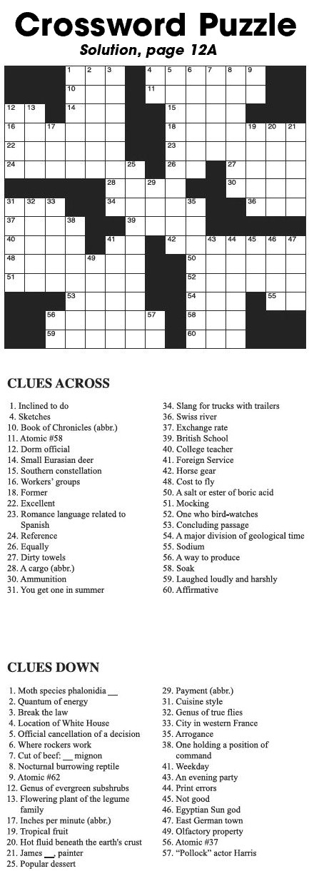 Crossword Puzzle