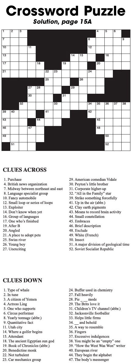 Crossword Puzzle