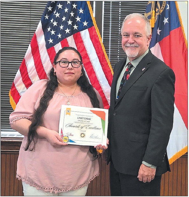 TCHS Student Recognized  By State Superintendent