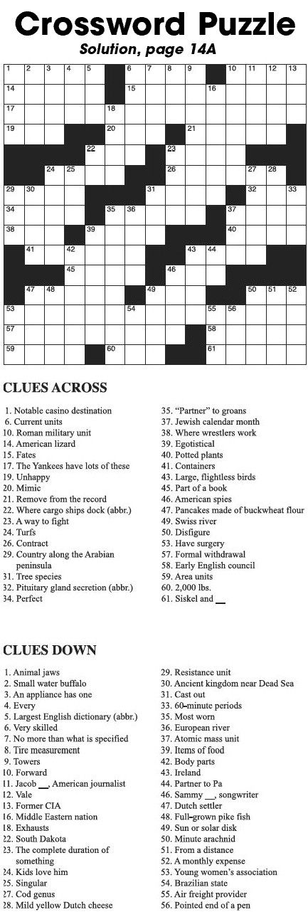 Crossword Puzzle