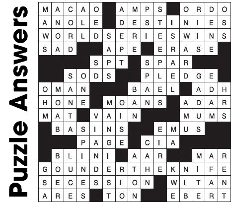 Puzzle Answers