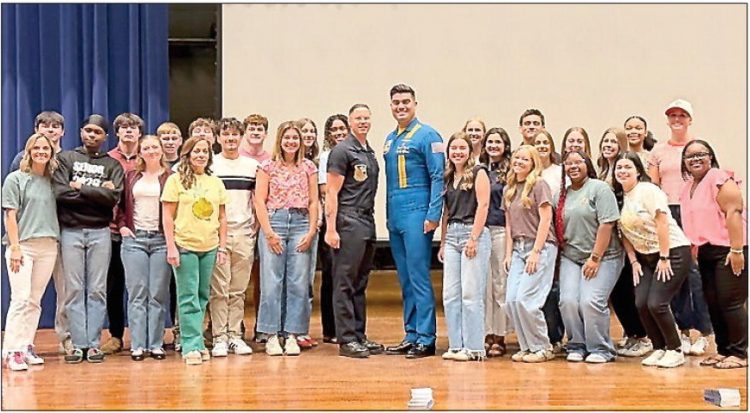 Blue Angels Interact With Local Students
