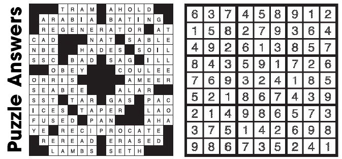 Puzzle Answers ….