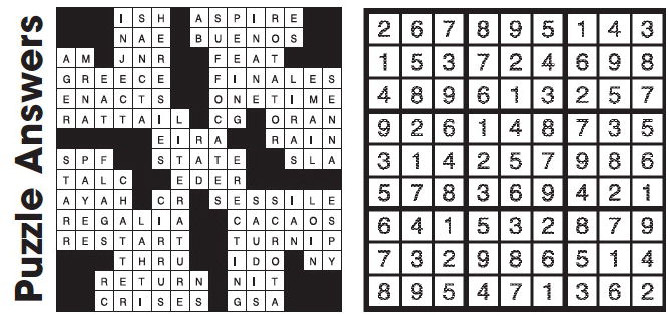 Puzzle Answers ….
