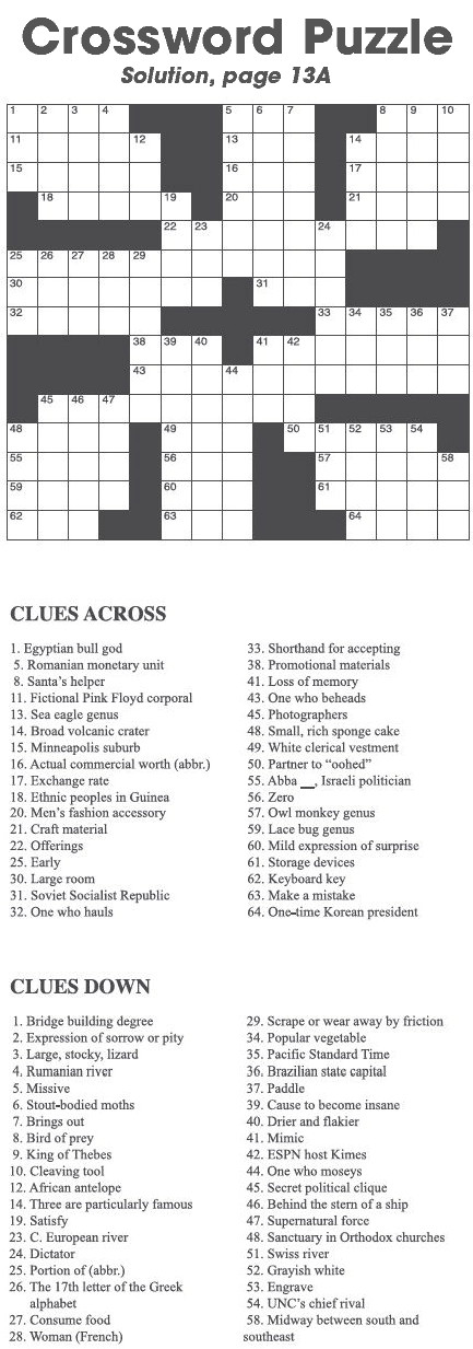 Crossword Puzzle
