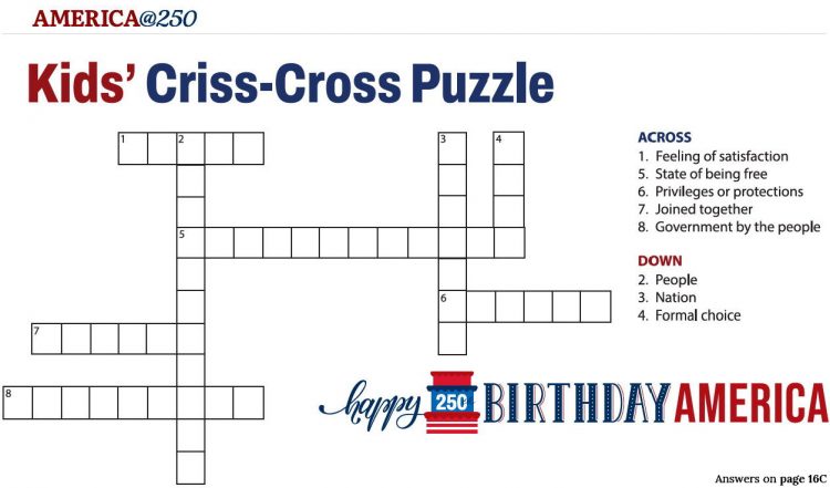 Kids’ Criss-Cross Puzzle