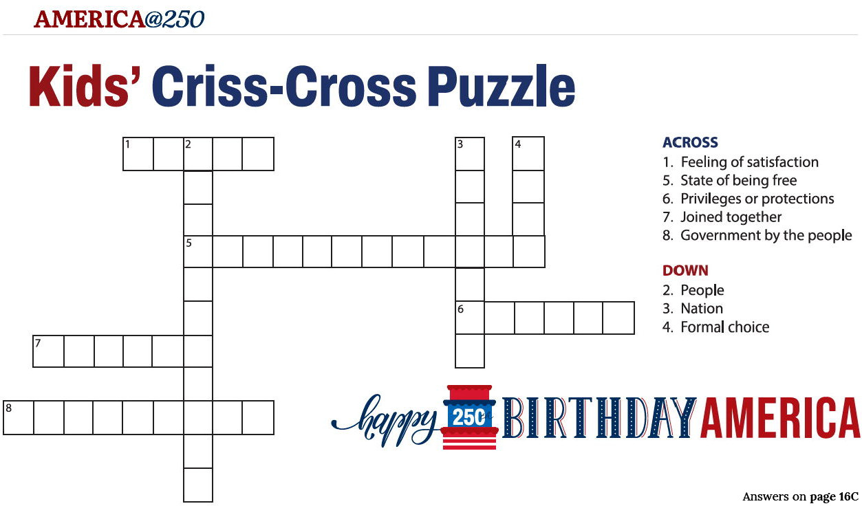 Kids’ Criss-Cross Puzzle