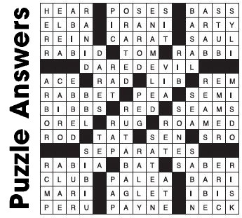Puzzle Answers ….