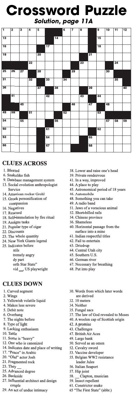 Crossword Puzzle