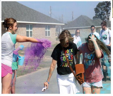 Above Photo: COLORING THE COMMUNITY ....